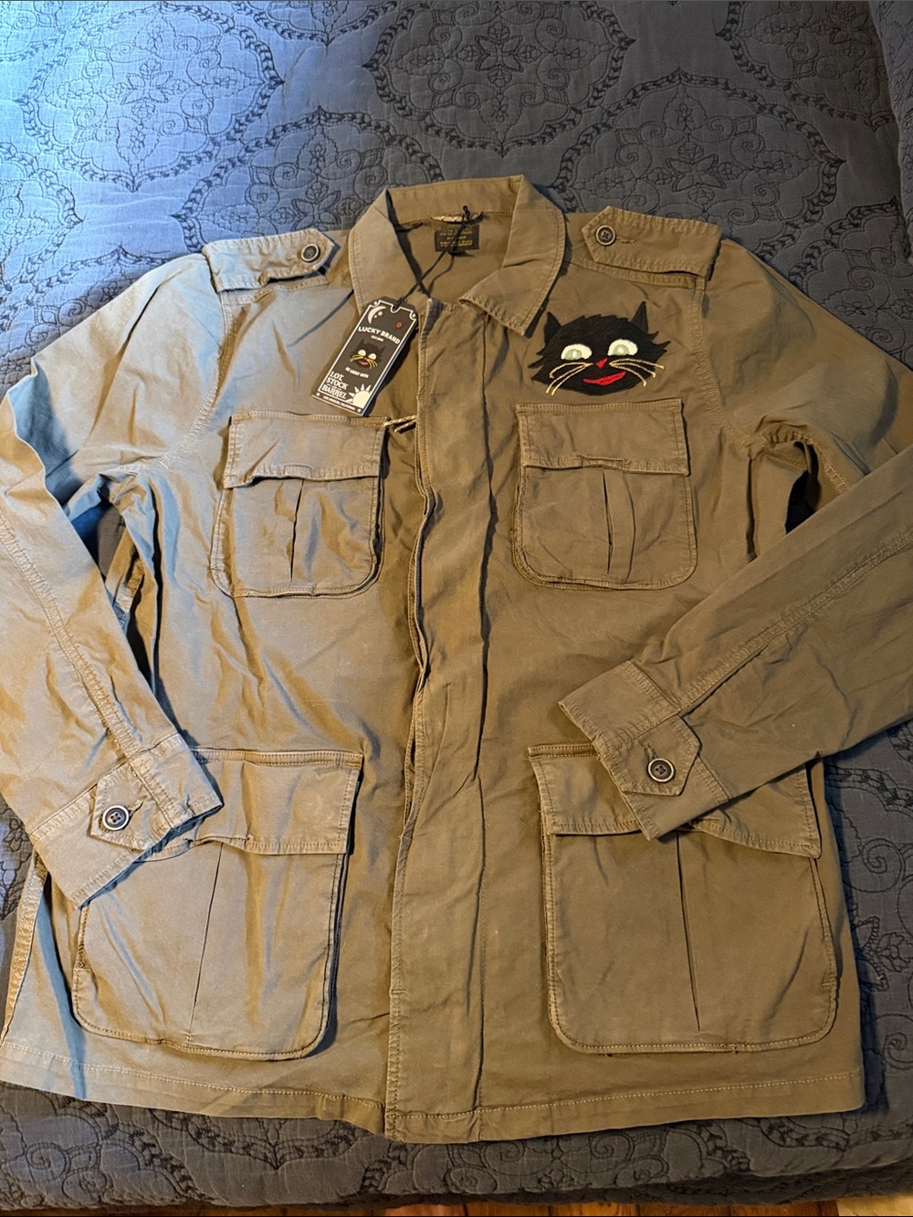 Lucky Brand Lot, Stock and Barrel Olive Green jacket Sz L BNWT